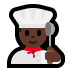 👨🏿‍🍳 man cook: dark skin tone display on Windows